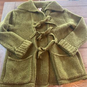 Sundance Olive Wool Green Knit Cardigan Size M